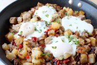 Skillet Meatloaf Hash Recipe with Crispy Potatoes
