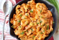 One-Pot Creamy Buffalo Chicken Tortellini
