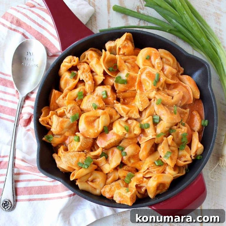 One-Pot Creamy Buffalo Chicken Tortellini
