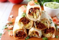 Crispy Breakfast Taquitos with Scrambled Eggs and Cheese