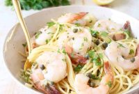 One-Pot Creamy Lemon Shrimp Piccata Pasta