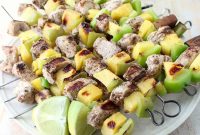 Grilled Jerk Chicken Kabobs with Pineapple and Lime