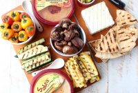Mediterranean Grilled Vegetables and Hummus Platter
