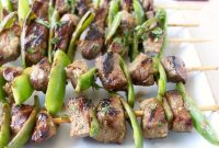 Grilled Jalapeno Steak Kabobs with Peppers and Onions