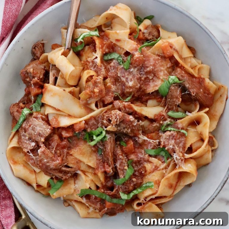 Instant Pot Beef Ragu with Tomato and Red Wine