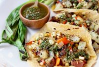 Vegan Grilled Veggie Tacos with Chimichurri