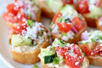 Greek Bruschetta with Feta, Tomato and Olive Tapenade
