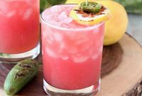 Grilled Jalapeno Watermelon Margarita Recipe with Tequila