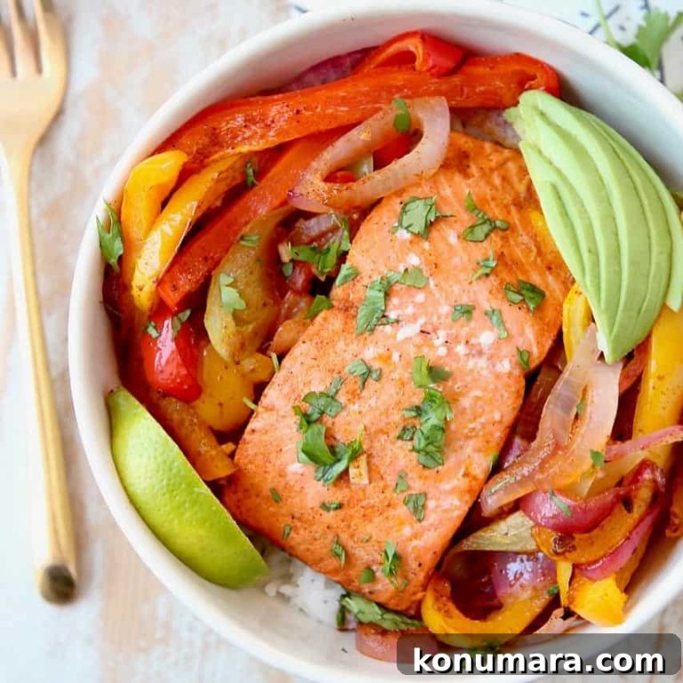Sheet Pan Salmon Fajitas Recipe with Bell Peppers and Lime