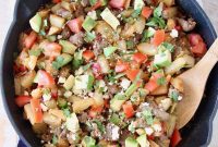 Skillet Breakfast Taco Hash Recipe with Eggs and Potatoes