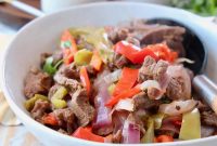 Instant Pot Steak Fajitas with Peppers and Onions