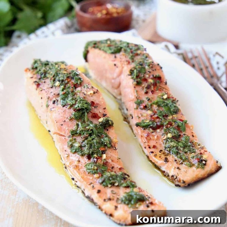 Grilled Salmon with Chimichurri Sauce