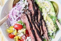 Grilled Steak Salad Recipe with Chimichurri and Arugula