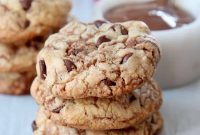 Chewy Nutella Chocolate Chip Cookies