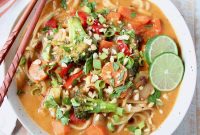 Creamy Thai Vegetarian Massaman Curry Noodles