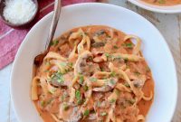 Pasta Boscaiola: Creamy Mushroom and Bacon Sauce