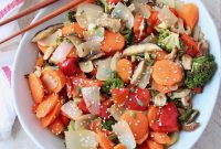 Soy Ginger Glazed Roasted Asian Vegetables Recipe