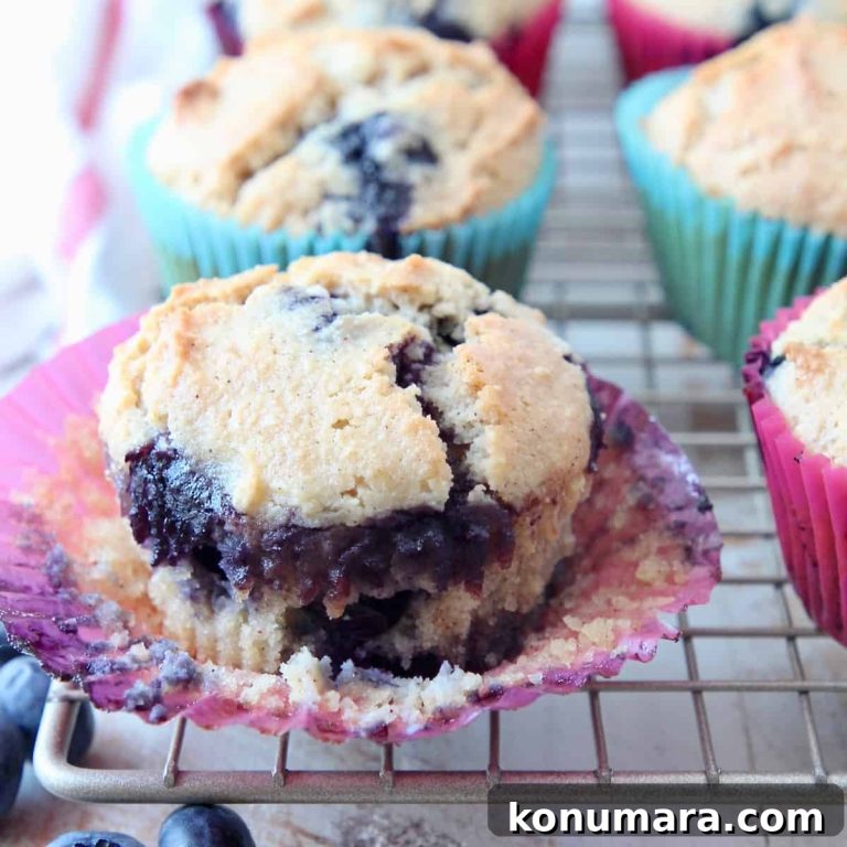 Low-Carb Almond Flour Blueberry Muffins Recipe