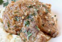 Slow Cooker Pork Chops with French Onion Gravy