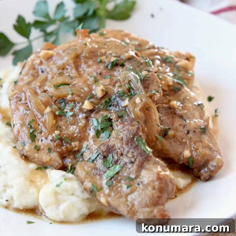 Slow Cooker Pork Chops with French Onion Gravy