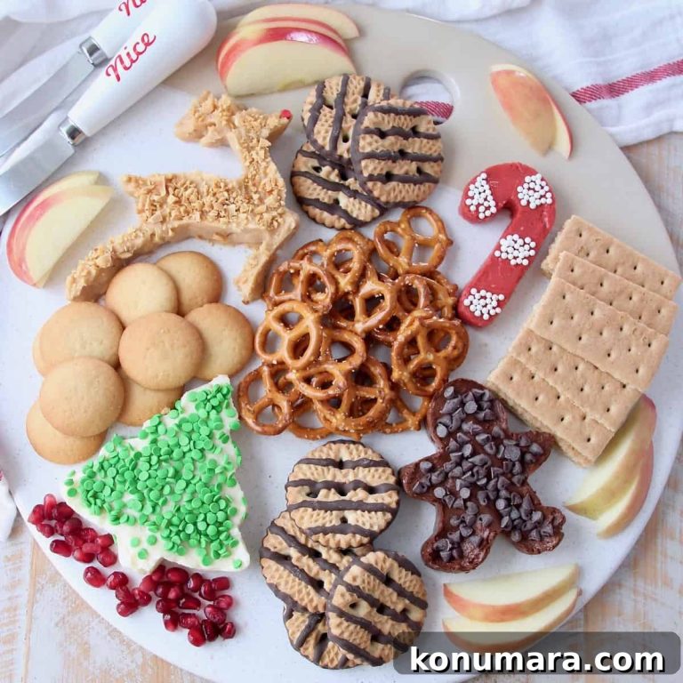 Holiday Dessert Charcuterie Board with Cream Cheese Dip