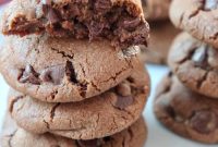 Double Chocolate Chip Cookies with Fudgy Centers