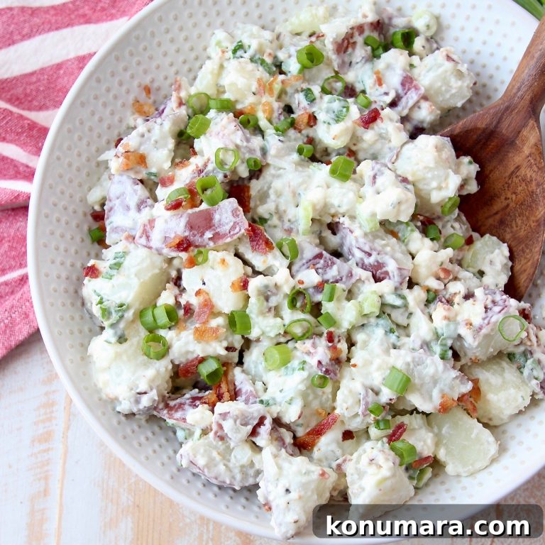Fourth of July Red, White and Blue Potato Salad with Blue Cheese