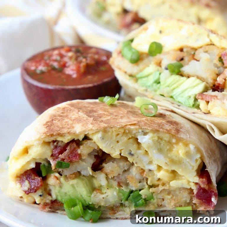 Breakfast Burrito Recipe: Eggs, Cheese & Fresh Salsa