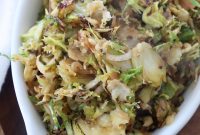 Shredded Brussels Sprouts Slaw with Lemon Vinaigrette