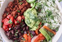 Vegetarian Burrito Bowl Recipe with Black Beans and Avocado