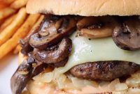 Mushroom Swiss Burger Recipe: Sauteed Mushrooms and Swiss