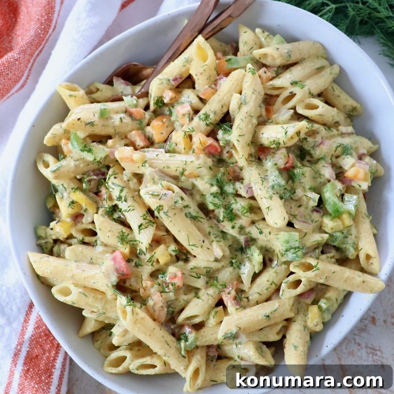 Pasta Salad with Creamy Greek Yogurt Dressing