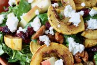 Roasted Delicata Squash Salad with Arugula and Feta
