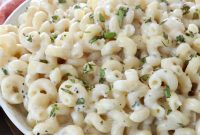 Creamy Cavatappi Pasta with Garlic Parmesan Sauce