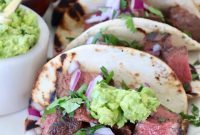 Grilled Flat Iron Steak Tacos with Cilantro Lime Slaw