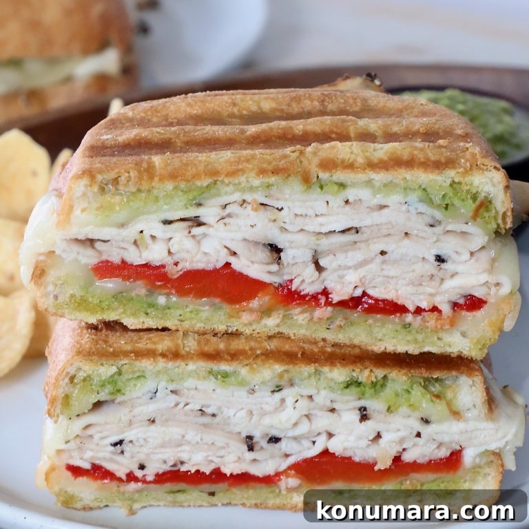Grilled Turkey Pesto Sandwich with Melted Mozzarella