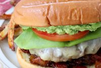 California Style Burger with Avocado and Bacon