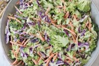 Crunchy Broccoli Slaw Recipe with Creamy Dressing