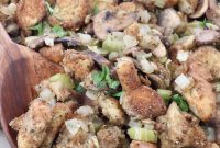 Mushroom Stuffing Recipe with Garlic and Herbs