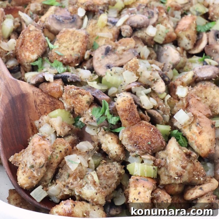 Mushroom Stuffing Recipe with Garlic and Herbs