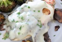 Pan Seared Chicken with Mushrooms and Swiss Cheese
