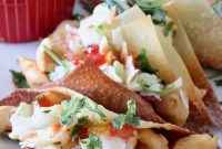 Crispy Chicken Wonton Tacos with Asian Slaw