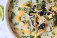 Creamy Roasted Poblano Chicken Soup Recipe