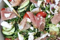 Cucumber, Arugula and Prosciutto Salad with Lemon Vinaigrette
