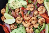 Sizzling Garlic Lime Shrimp Fajitas with Peppers