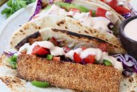Crispy Air Fryer Fish Tacos with Lime Slaw