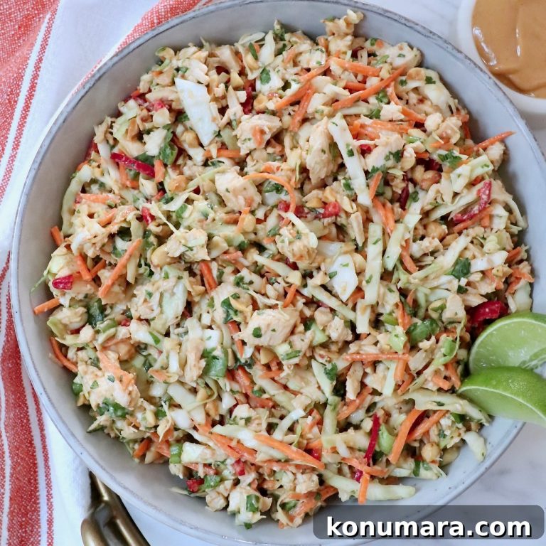 Zesty Thai Chicken Salad with Lime and Peanuts