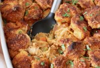Spicy Buffalo Chicken Pot Pie with Cheesy Biscuit Crust