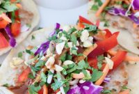 Pad Thai Tacos Recipe with Shrimp and Peanut Sauce