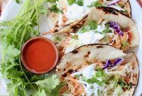 Crispy Buffalo Chicken Tacos with Blue Cheese Slaw